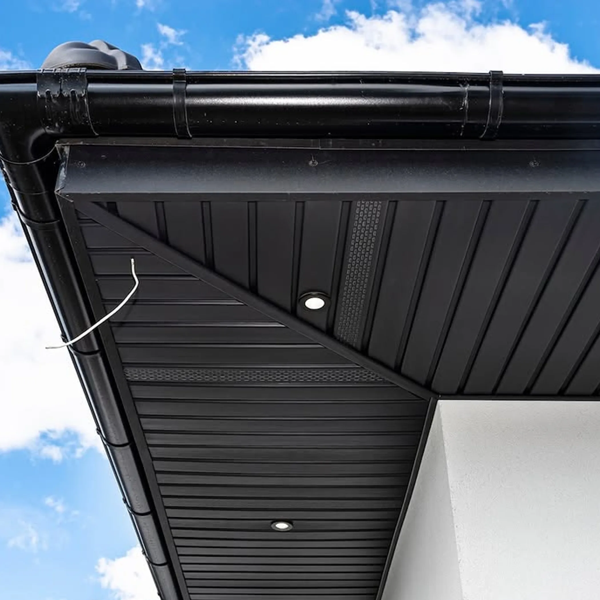 clean roof gutters and soffits