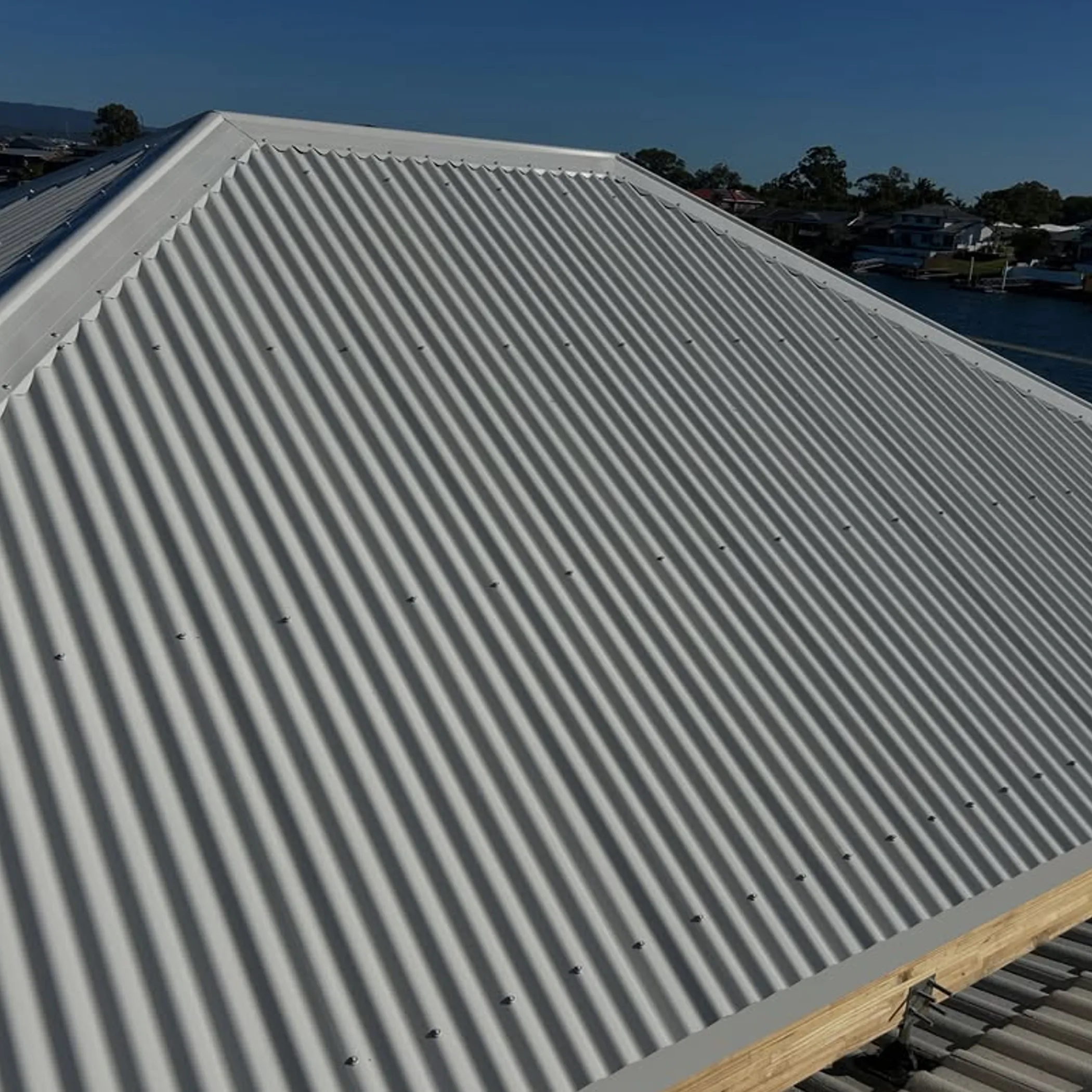 clean sharp steel roofing