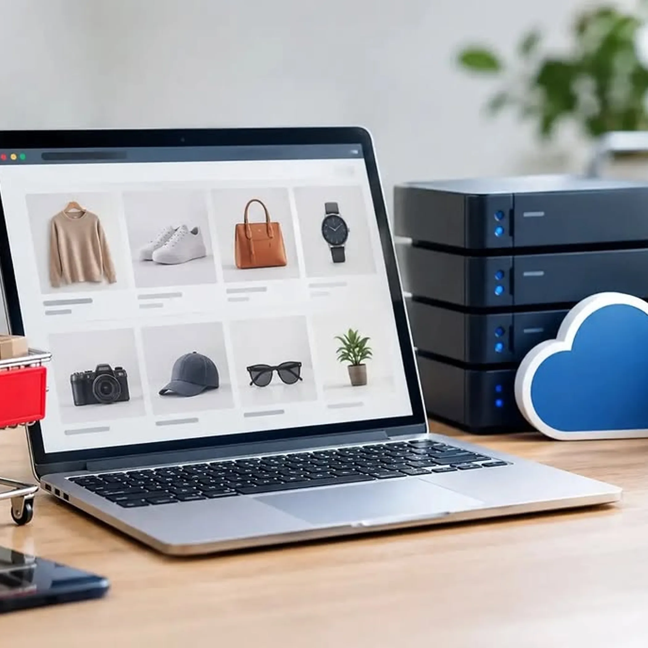 online shopping servers cloud storage packaging