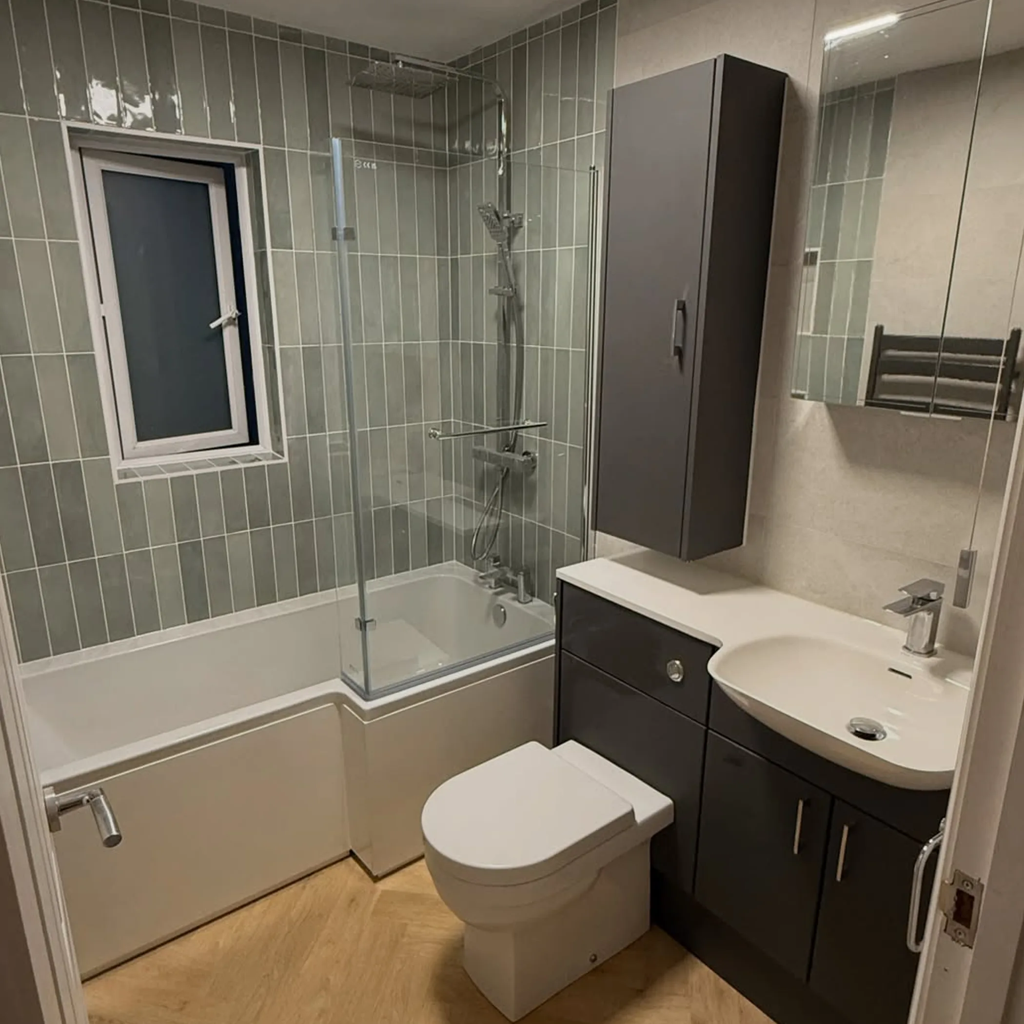 clean bathroom renovation